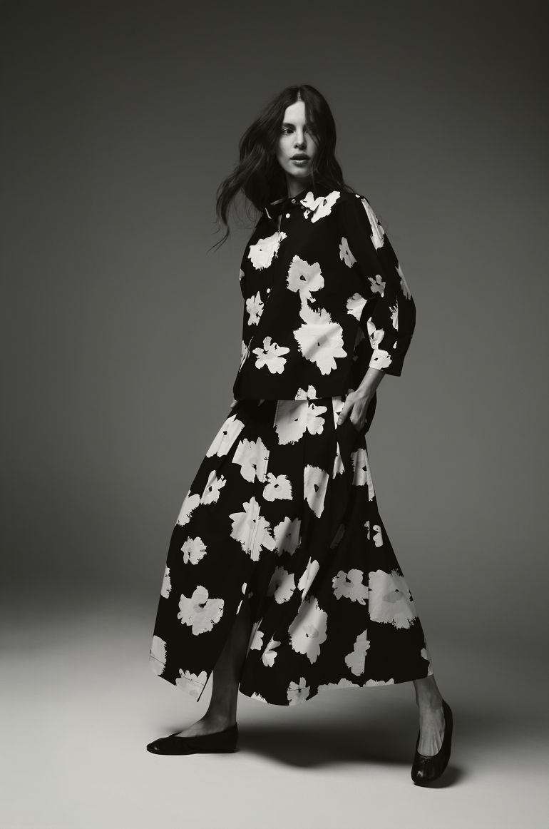 Bawełniana spódnica w kwiaty