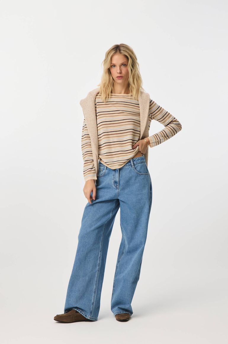 Dzianinowa bluzka w poziome paski