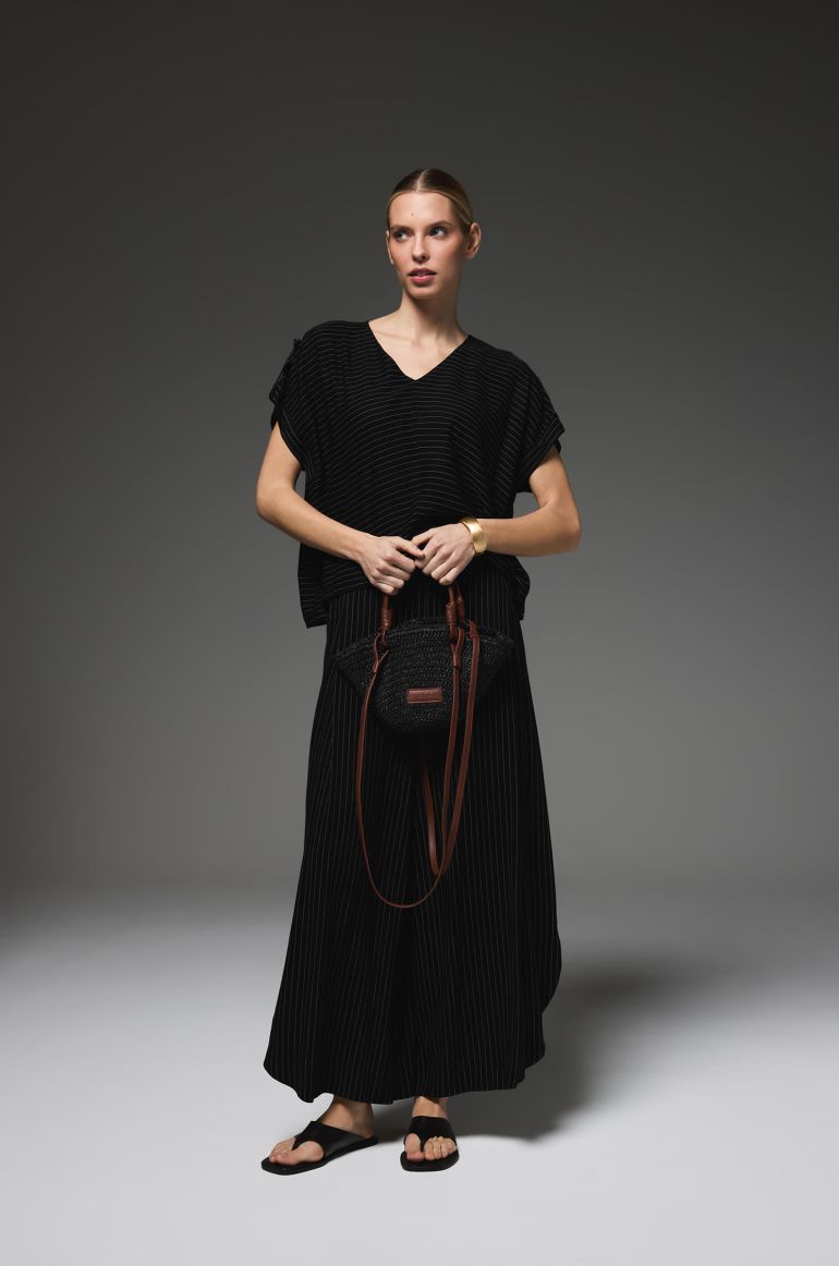 Wiskozowe kuloty w prążek