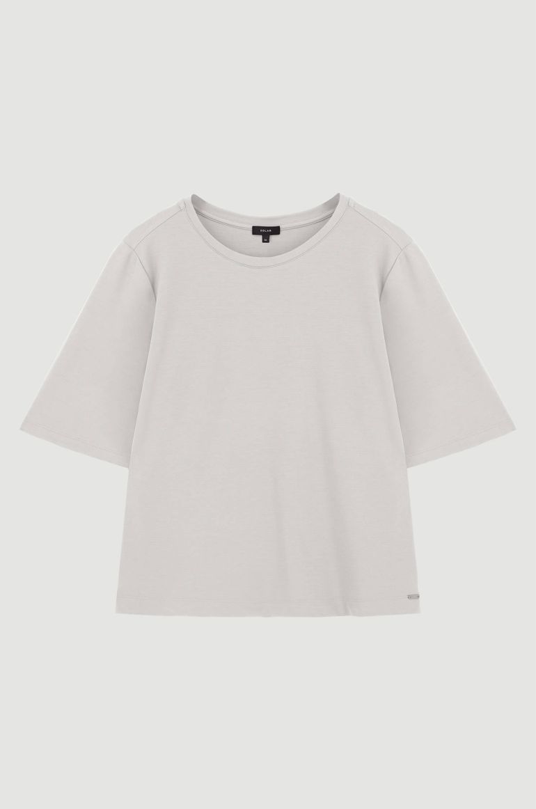 Beżowa bluzka z krótkim rękawem