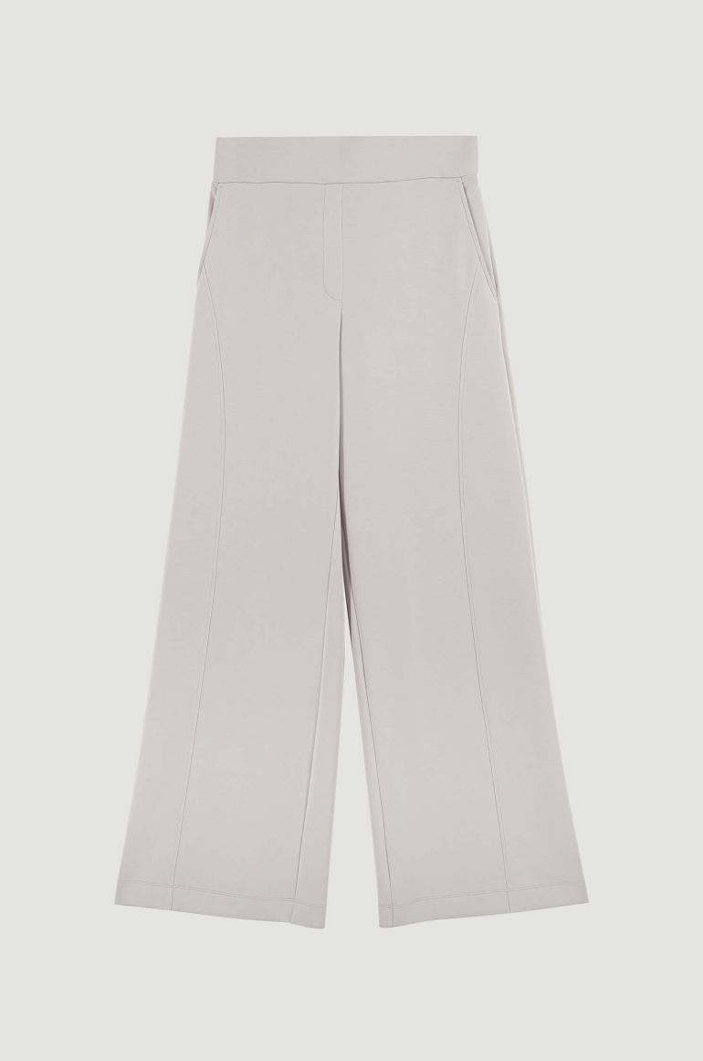 Beżowe spodnie z dżerseju