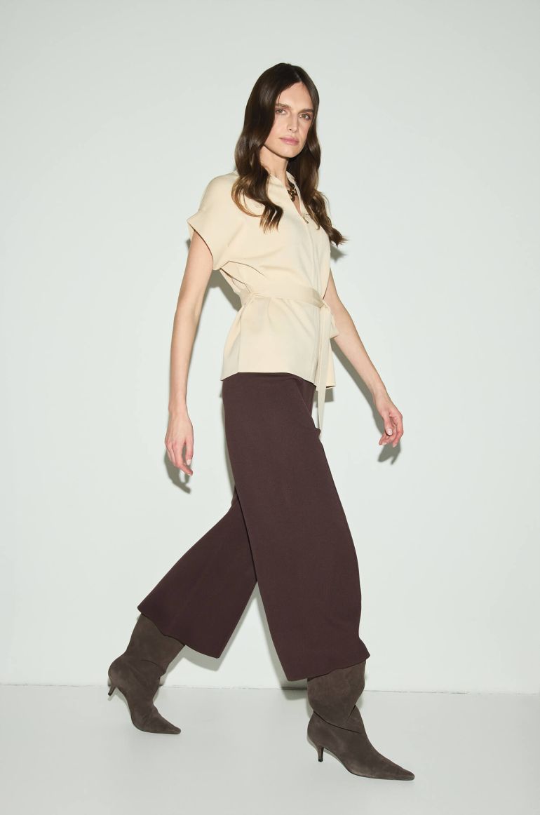 Dzianinowe kuloty z elastyczną talią