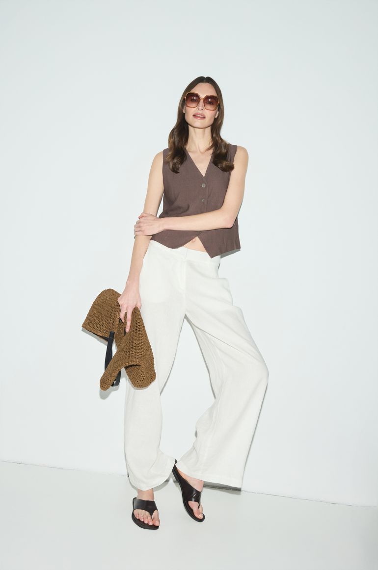 Taliowana kamizelka z wiskozy