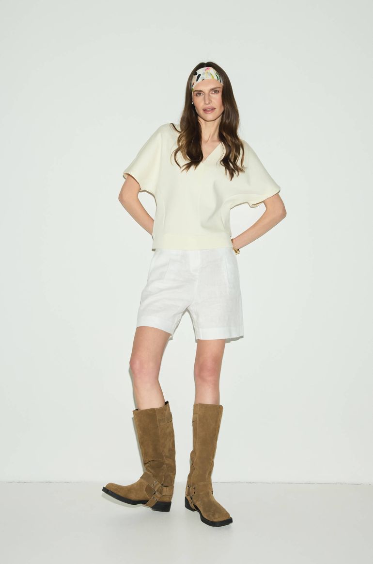 Bluzka dzianinowa o swobodnym fasonie