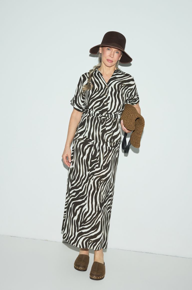 Wiskozowa koszula ze zwierzęcym printem