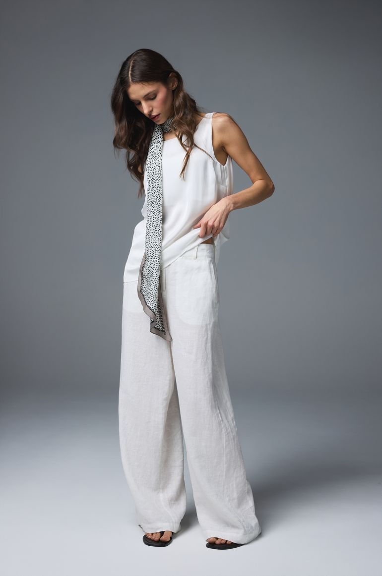 Biały wiskozowy top