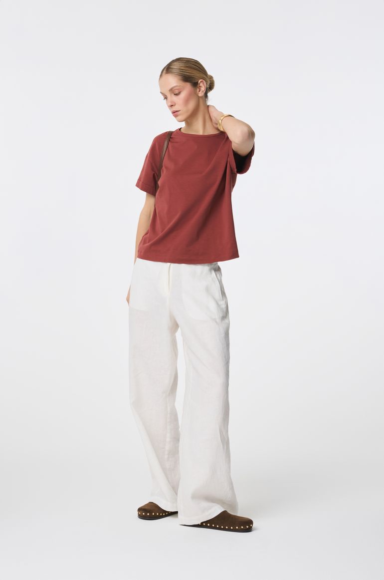 Bawełniana bluzka z krótkim rękawem