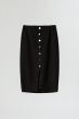 Ołówkowa spódnica z ozdobnymi guzikami Solar Obraz 2