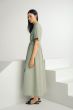 Sukienka midi z bawełny paper touch Solar Obraz 2