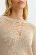 Sweter z lnem Solar Obraz 3