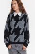 Sweter w pepitę Solar Obraz 2