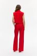 Czerwone spodnie typu wide leg Solar Obraz 4