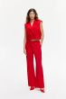 Czerwone spodnie typu wide leg Solar Obraz 1