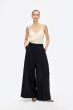 Czarne spodnie wide leg Solar Obraz 1