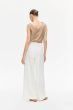 Spodnie ecru typu wide leg Solar Obraz 4