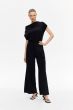 Czarne spodnie wide leg Solar Obraz 1