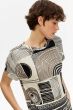 Trykotowa bluzka w geometryczny print Solar Obraz 3