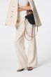 Beżowe spodnie z lekko rozszerzaną nogawką Solar Obraz 2