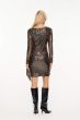 Sukienka kopertowa ze złotymi cekinami Solar Obraz 4