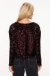 Bluzka z burgundowymi cekinami Solar Obraz 4