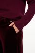 Burgundowe spodnie z szeroką nogawką Solar Obraz 3