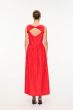 Czerwona sukienka z efektownym wycięciem z tyłu Solar Obraz 4