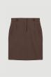 Brązowa spódnica z kieszeniami Solar Obraz 4