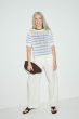 Dzianinowa bluzka w poziome pasy Solar Obraz 3
