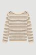 Dzianinowa bluzka w poziome paski Solar Obraz 5