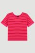 Różowa bluzka w poziome pasy Solar Obraz 4