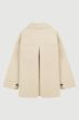 Beżowy płaszcz z dwurzędowym zapięciem Solar Obraz 5