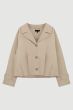 Beżowa kurtka z klapami Solar Obraz 5