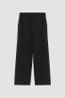 Czarne spodnie z dodatkiem lnu Solar Obraz 5