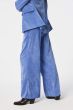 Błękitne spodnie ze sztruksowego materiału Solar Obraz 3