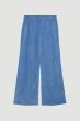 Błękitne spodnie ze sztruksowego materiału Solar Obraz 4