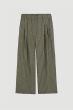 Spodnie khaki z szeroką nogawką w prążek Solar Obraz 1