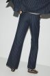 Granatowe spodnie w prążek Solar Obraz 3