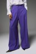 Fioletowe spodnie z wiskozy i lnu Solar Obraz 3
