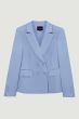 Błękitna marynarka z wiskozy i lnu Solar Obraz 4