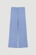 Błękitne spodnie z wiskozy i lnu Solar Obraz 5
