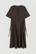 Brązowa sukienka midi Solar Obraz 4