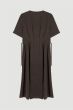Brązowa sukienka midi Solar Obraz 5