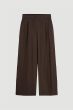 Brązowe spodnie z rozszerzaną nogawką Solar Obraz 3