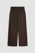 Brązowe spodnie z rozszerzaną nogawką Solar Obraz 4