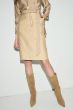 Beżowa spódnica do kolan Solar Obraz 2