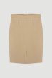 Beżowa spódnica do kolan Solar Obraz 5