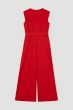 Czerwony kombinezon z szeroką nogawką Solar Obraz 4
