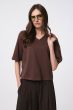 Brązowa bluzka z krótkim rękawem Solar Obraz 1