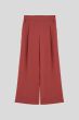 Terakotowe spodnie z szeroką nogawką Solar Obraz 2