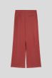 Terakotowe spodnie z szeroką nogawką Solar Obraz 3